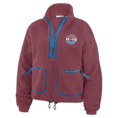 Colorado Avalanche WEAR by Erin Andrews Women's Polar Fleece Half-Zip Jacket Burgundy