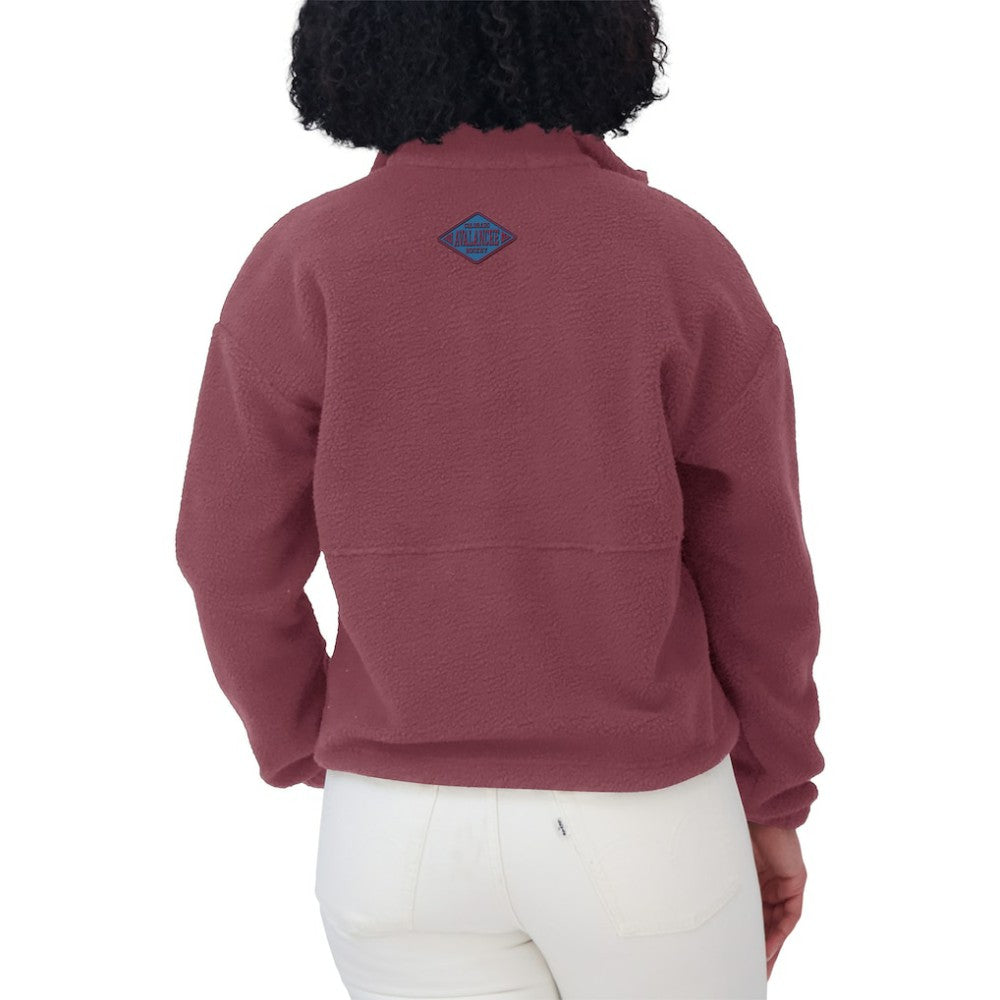 Colorado Avalanche WEAR by Erin Andrews Women's Polar Fleece Half-Zip Jacket Burgundy