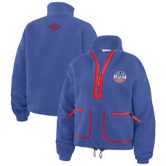 New York Rangers WEAR by Erin Andrews Women's Polar Fleece Half-Zip Jacket Blue