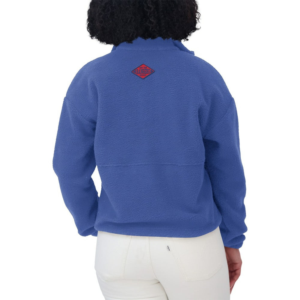 New York Rangers WEAR by Erin Andrews Women's Polar Fleece Half-Zip Jacket Blue