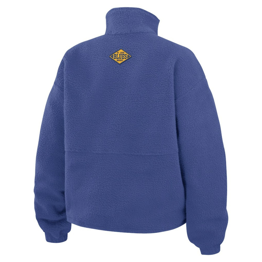 St. Louis Blues WEAR by Erin Andrews Women's Polar Fleece Half-Zip Jacket Blue
