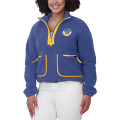 St. Louis Blues WEAR by Erin Andrews Women's Polar Fleece Half-Zip Jacket Blue