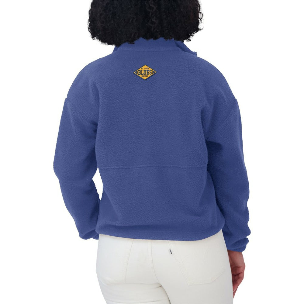 St. Louis Blues WEAR by Erin Andrews Women's Polar Fleece Half-Zip Jacket Blue
