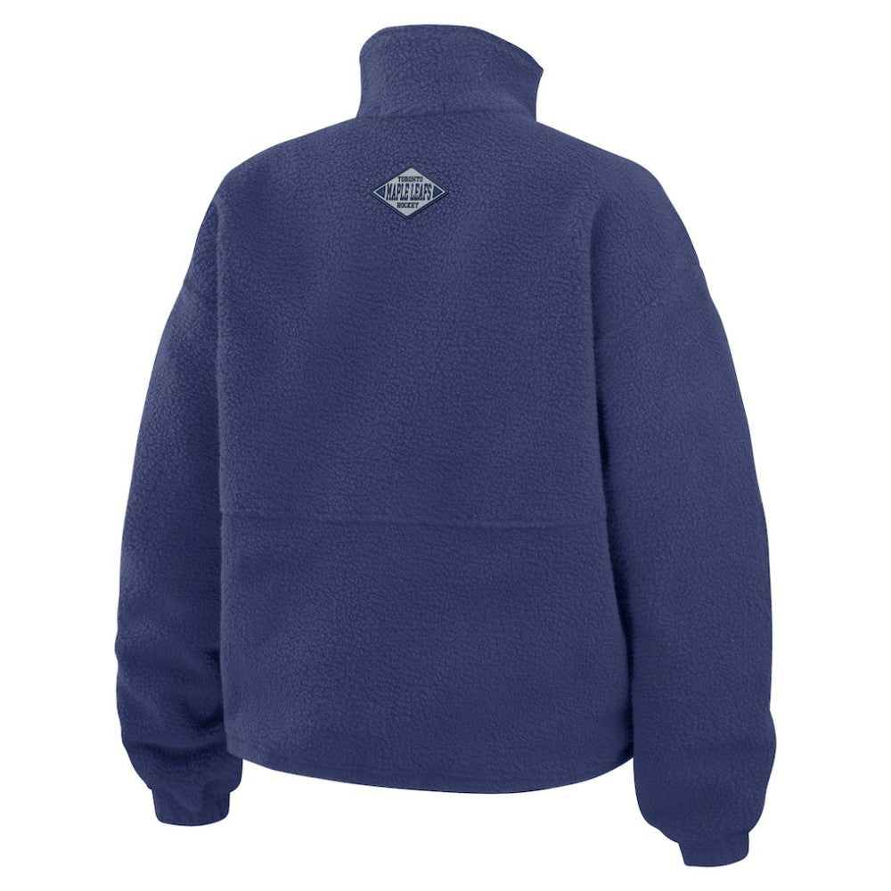 Toronto Maple Leafs WEAR by Erin Andrews Women's Polar Fleece Half-Zip Jacket Blue