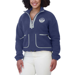 Toronto Maple Leafs WEAR by Erin Andrews Women's Polar Fleece Half-Zip Jacket Blue