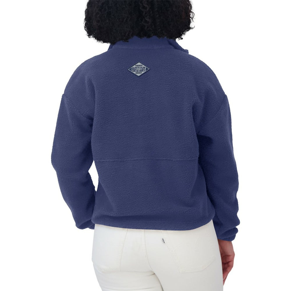 Toronto Maple Leafs WEAR by Erin Andrews Women's Polar Fleece Half-Zip Jacket Blue
