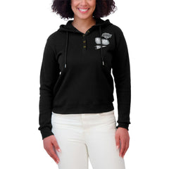Los Angeles Kings WEAR by Erin Andrews Women's Waffle-Knit Pullover Hoodie Black