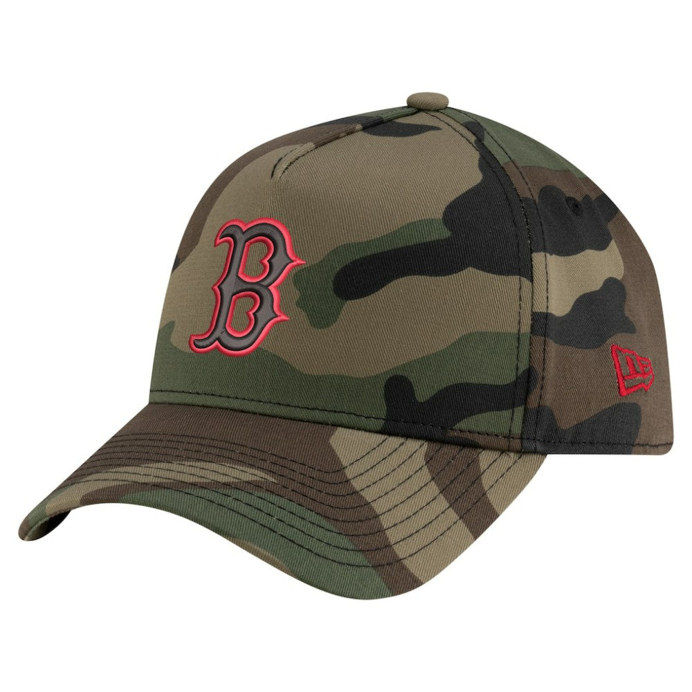 Boston Red Sox Woodland Team Pop 9FORTY A-Frame Adjustable Hat Camo | New Era