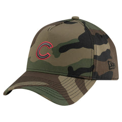 Chicago Cubs Woodland Team Pop 9FORTY A-Frame Adjustable Hat Camo | New Era