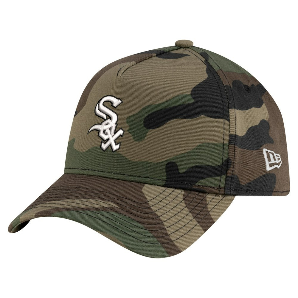 Chicago White Sox Woodland Team Pop 9FORTY A-Frame Adjustable Hat Camo | New Era
