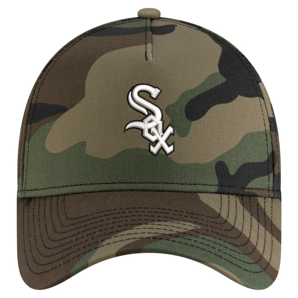 Chicago White Sox Woodland Team Pop 9FORTY A-Frame Adjustable Hat Camo | New Era
