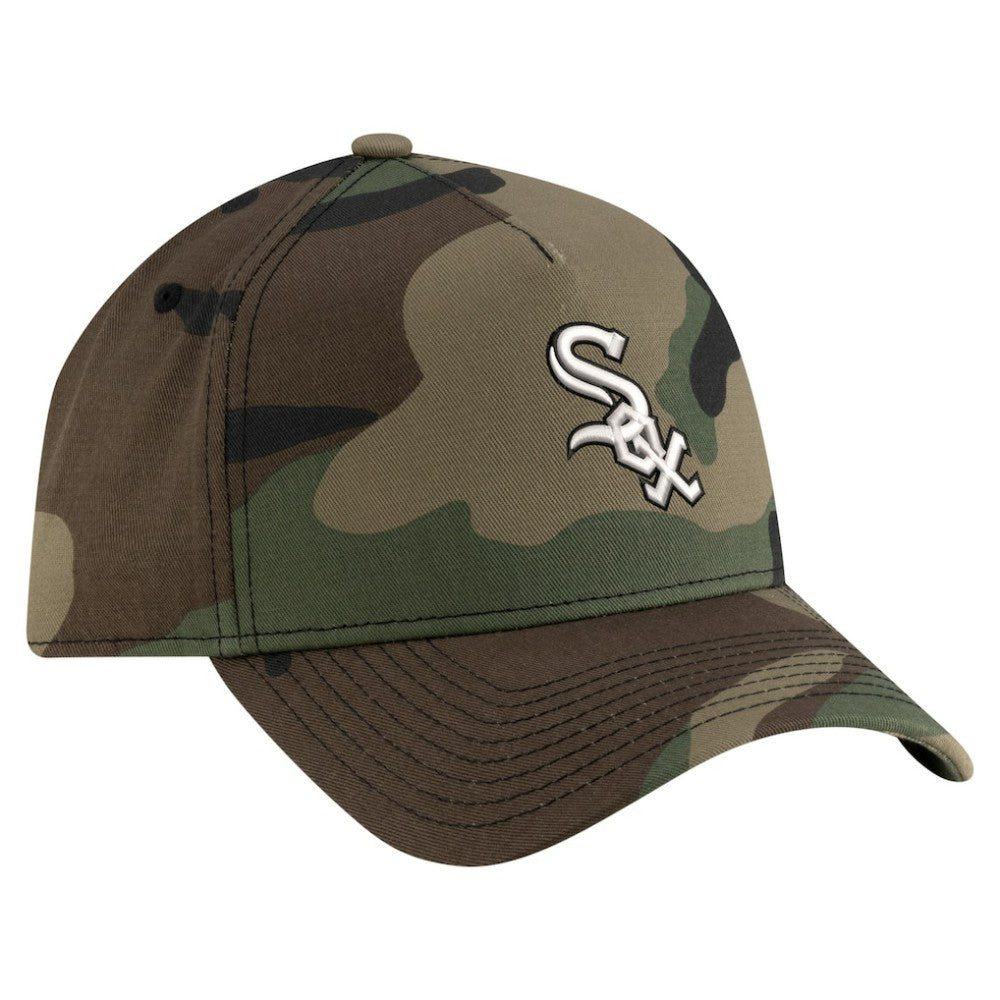 Chicago White Sox Woodland Team Pop 9FORTY A-Frame Adjustable Hat Camo | New Era