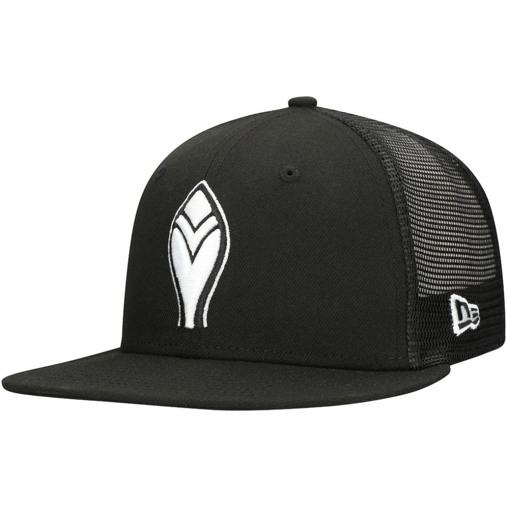 Atlanta Braves 59FIFTY Trucker Fitted Hat Black | New Era