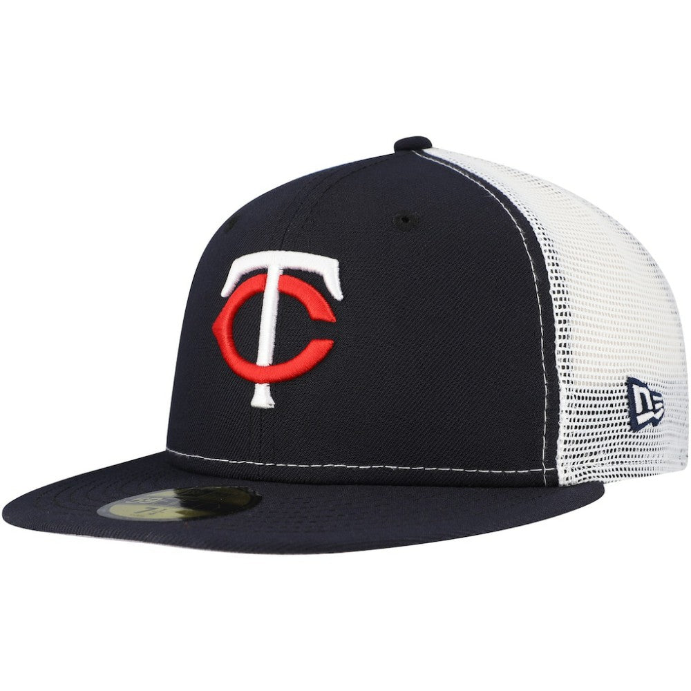 Minnesota Twins Team Color 59FIFTY Trucker Fitted Hat Navy | New Era