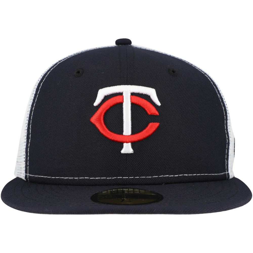 Minnesota Twins Team Color 59FIFTY Trucker Fitted Hat Navy | New Era