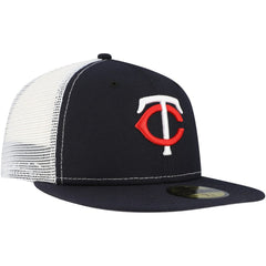 Minnesota Twins Team Color 59FIFTY Trucker Fitted Hat Navy | New Era