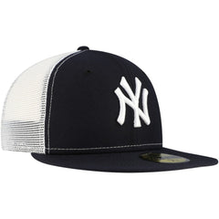 New York Yankees Team Color 59FIFTY Trucker Fitted Hat Navy | New Era