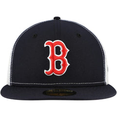 Boston Red Sox Team Color 59FIFTY Trucker Fitted Hat Navy | New Era