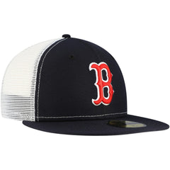 Boston Red Sox Team Color 59FIFTY Trucker Fitted Hat Navy | New Era