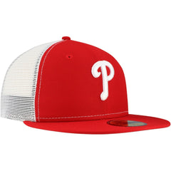 Philadelphia Phillies Team Color 59FIFTY Trucker Fitted Hat Red | New Era