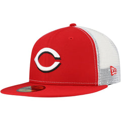Cincinnati Reds Team Color 59FIFTY Trucker Fitted Hat Red | New Era