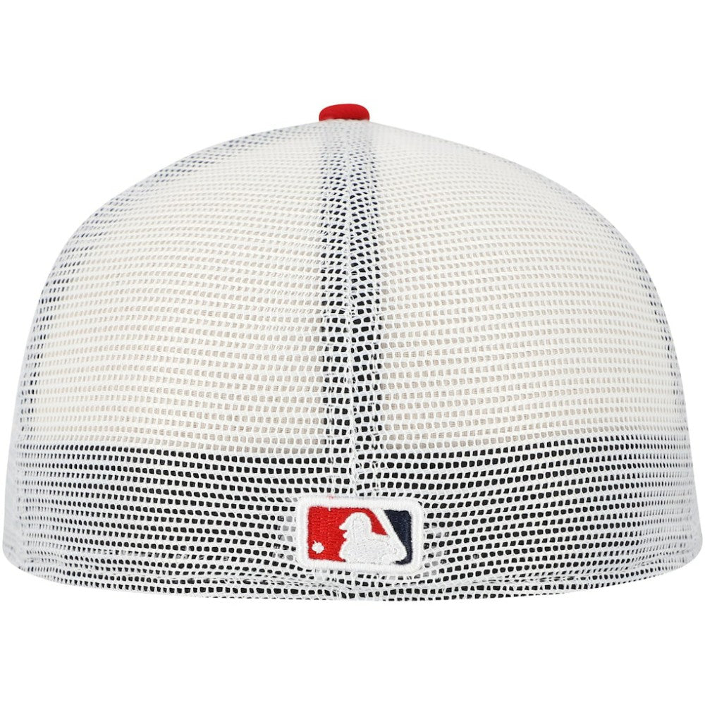 Cincinnati Reds Team Color 59FIFTY Trucker Fitted Hat Red | New Era