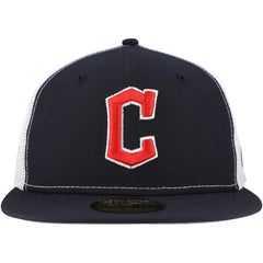 Cleveland Guardians Team Color 59FIFTY Trucker Fitted Hat Navy | New Era