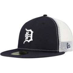 Detroit Tigers Team Color 59FIFTY Trucker Fitted Hat Navy | New Era