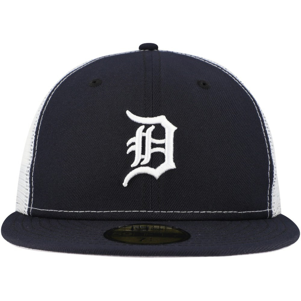 Detroit Tigers Team Color 59FIFTY Trucker Fitted Hat Navy | New Era