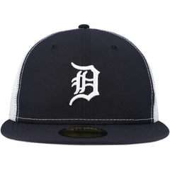 Detroit Tigers Team Color 59FIFTY Trucker Fitted Hat Navy | New Era