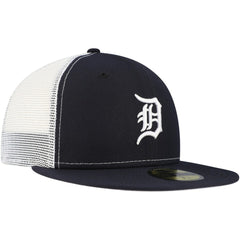 Detroit Tigers Team Color 59FIFTY Trucker Fitted Hat Navy | New Era