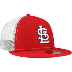 St. Louis Cardinals Team Color 59FIFTY Trucker Fitted Hat Red | New Era