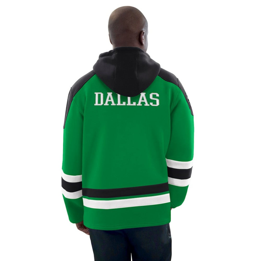 Dallas Stars Starter Hockey Pullover Hoodie Kelly Green/Black