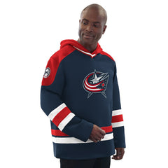 Columbus Blue Jackets Starter Hockey Pullover Hoodie Navy/Red