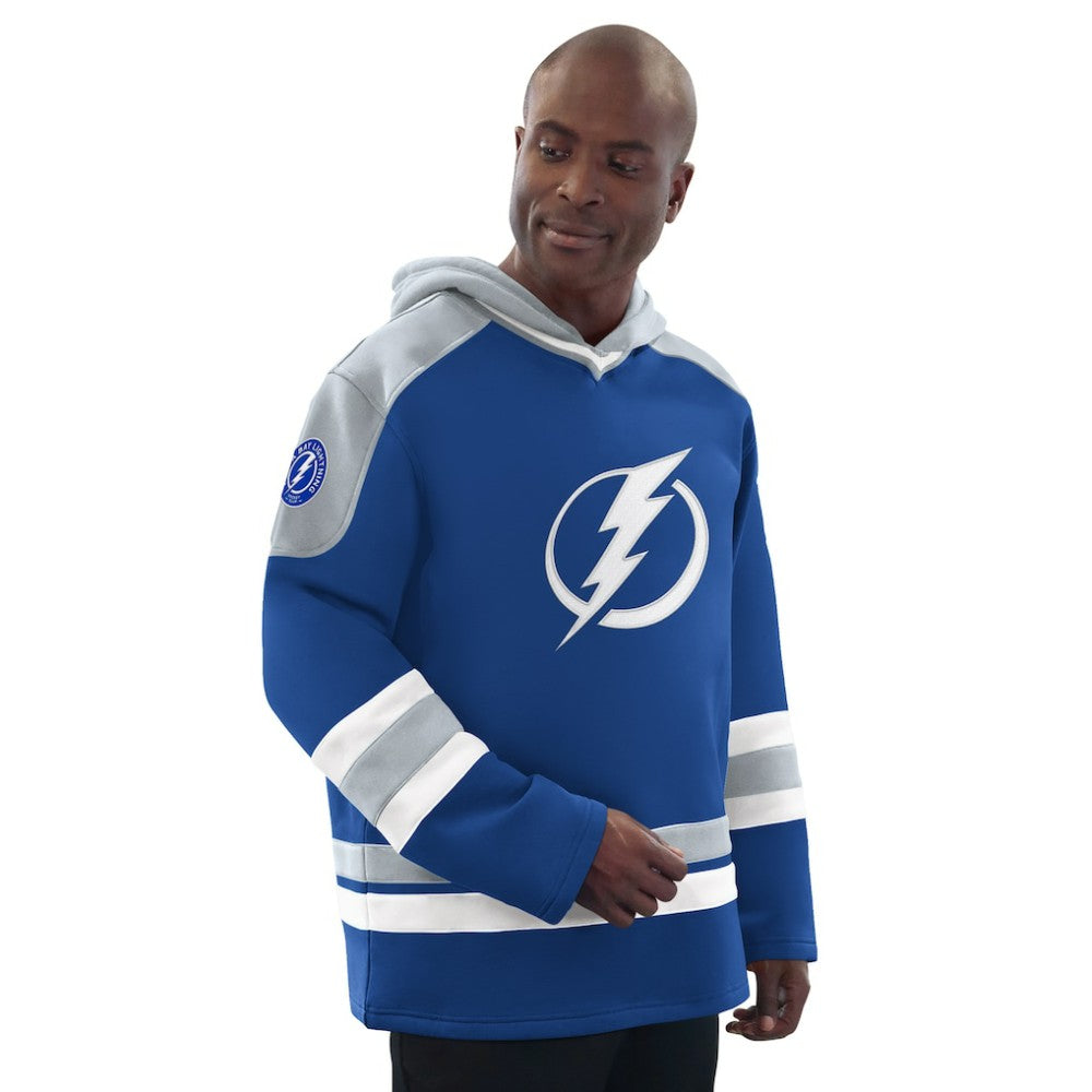 Tampa Bay Lightning Starter Hockey Pullover Hoodie Blue/Gray