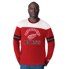Detroit Red Wings Starter Blitz Durene Long Sleeve T-Shirt Red