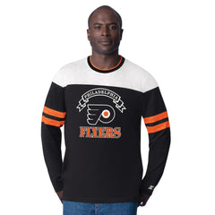 Philadelphia Flyers Starter Blitz Durene Long Sleeve T-Shirt Black