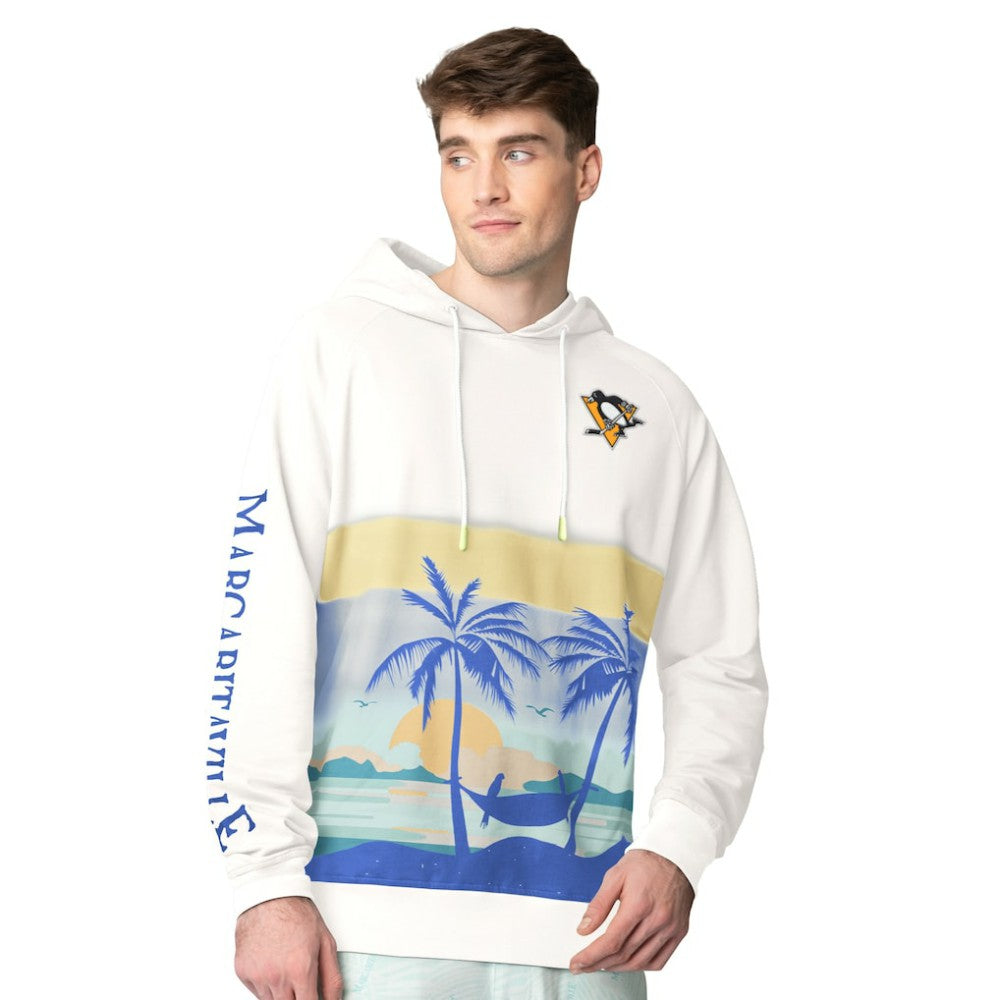 Pittsburgh Penguins Margaritaville Island Dream Peached Pullover Hoodie Cream