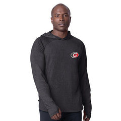Carolina Hurricanes MSX by Michael Strahan Fast Track Raglan Long Sleeve Hoodie T-Shirt Black