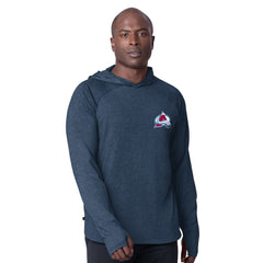 Colorado Avalanche MSX by Michael Strahan Fast Track Raglan Long Sleeve Hoodie T-Shirt Navy