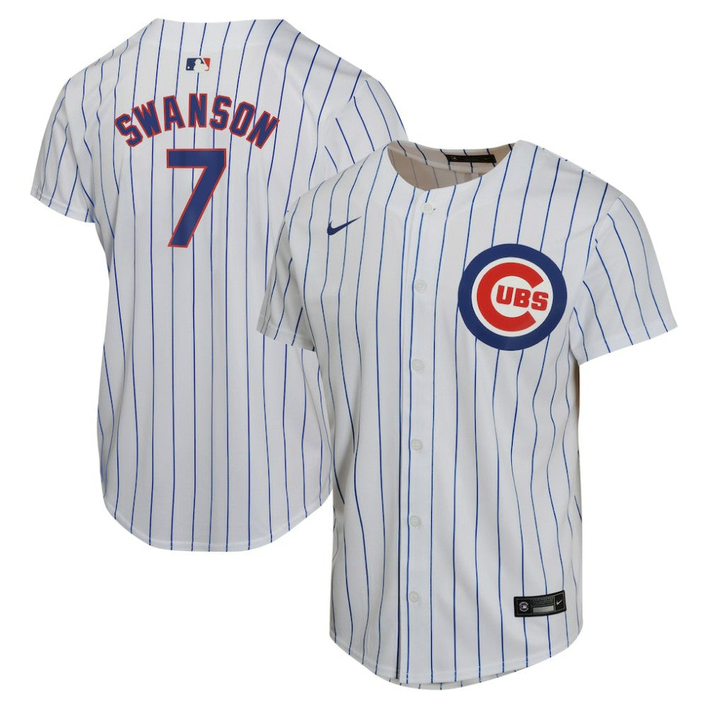 Dansby Swanson Chicago Cubs Youth Home Game Player Jersey White | Nike