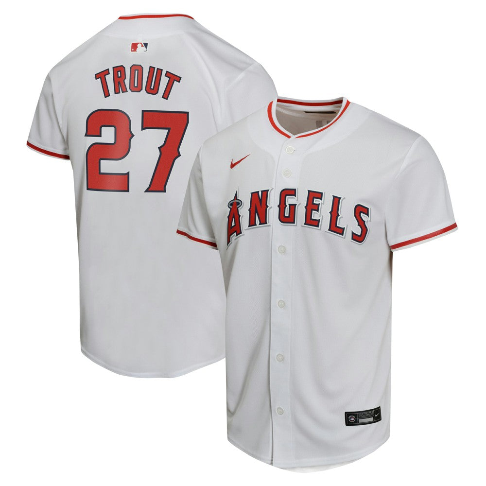 Mike Trout Los Angeles Angels Youth Home Game Player Jersey White | Nike