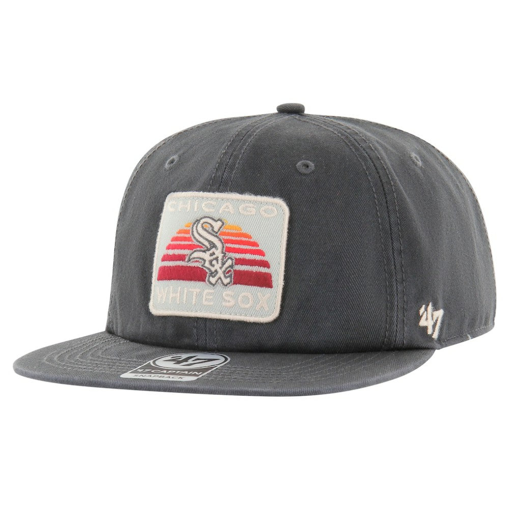 Chicago White Sox Cypress Captain Snapback Hat Charcoal | 47 brand