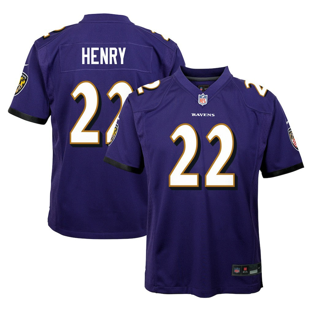 Derrick Henry Baltimore Ravens Youth Game Jersey - Purple