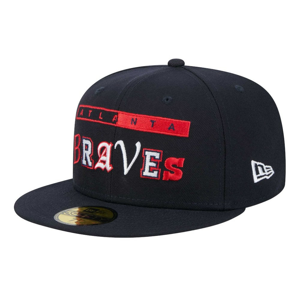 Atlanta Braves Ransom 59FIFTY Fitted Hat Navy | New Era