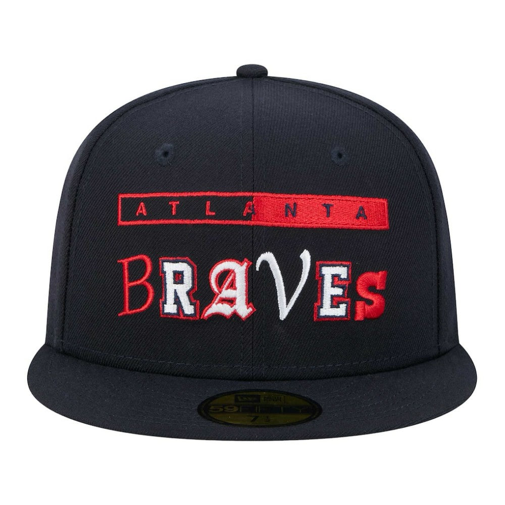 Atlanta Braves Ransom 59FIFTY Fitted Hat Navy | New Era