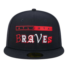 Atlanta Braves Ransom 59FIFTY Fitted Hat Navy | New Era