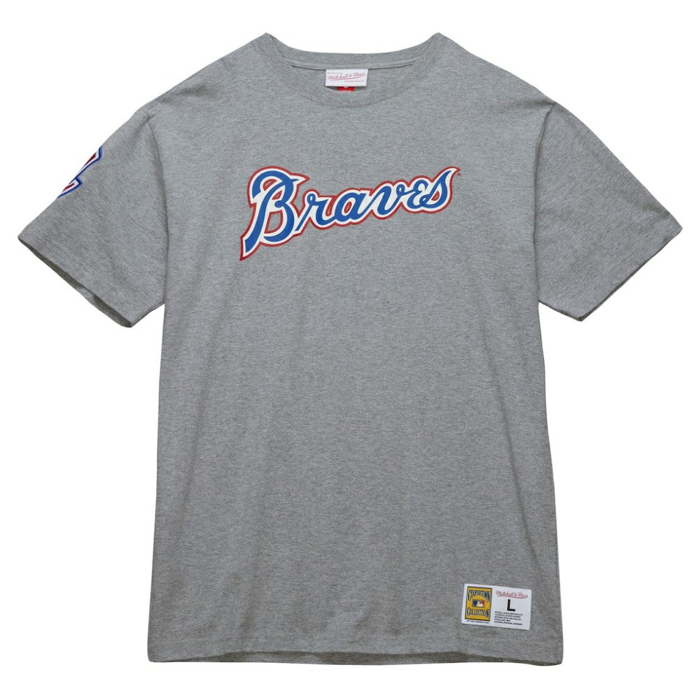 Hank Aaron Atlanta Braves Cooperstown Collection Legends T-Shirt Heather Gray | Mitchell & Ness