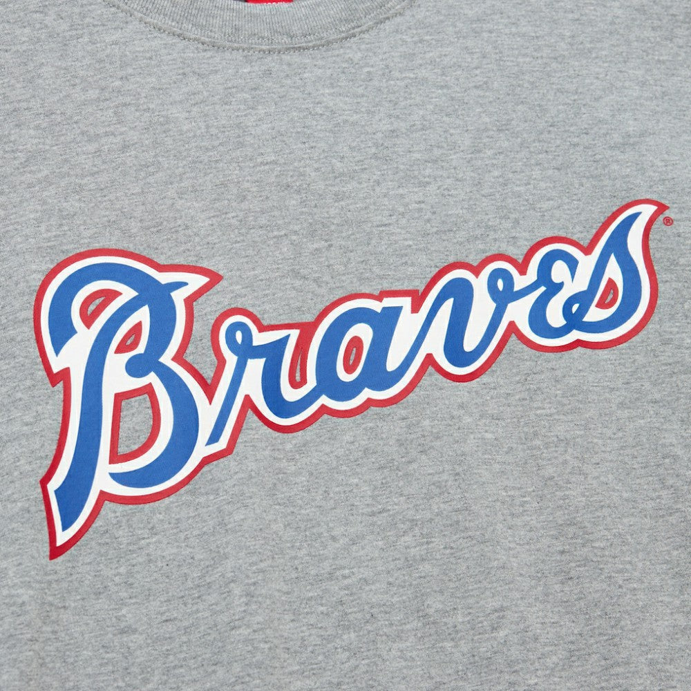 Hank Aaron Atlanta Braves Cooperstown Collection Legends T-Shirt Heather Gray | Mitchell & Ness