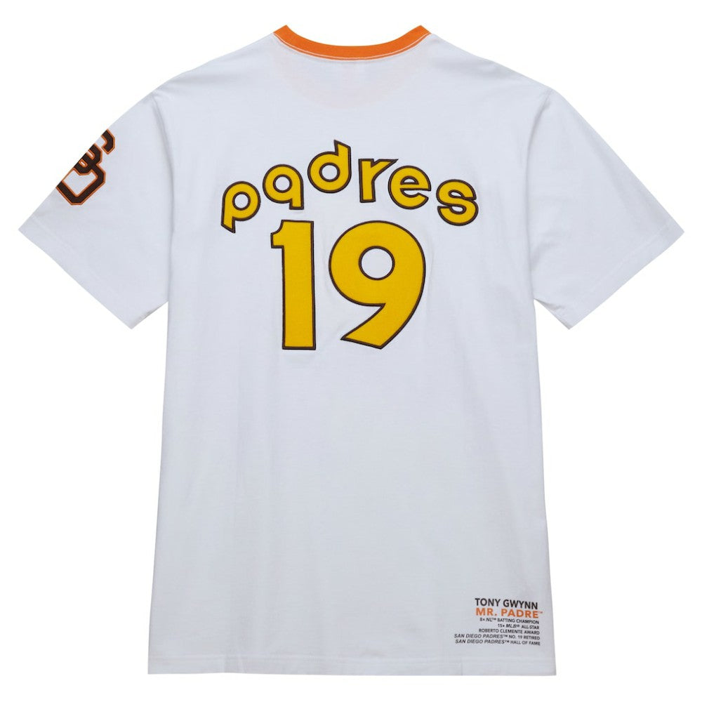 San Diego Padres Cooperstown Collection Player Legends Ringer T-Shirt White | Mitchell & Ness